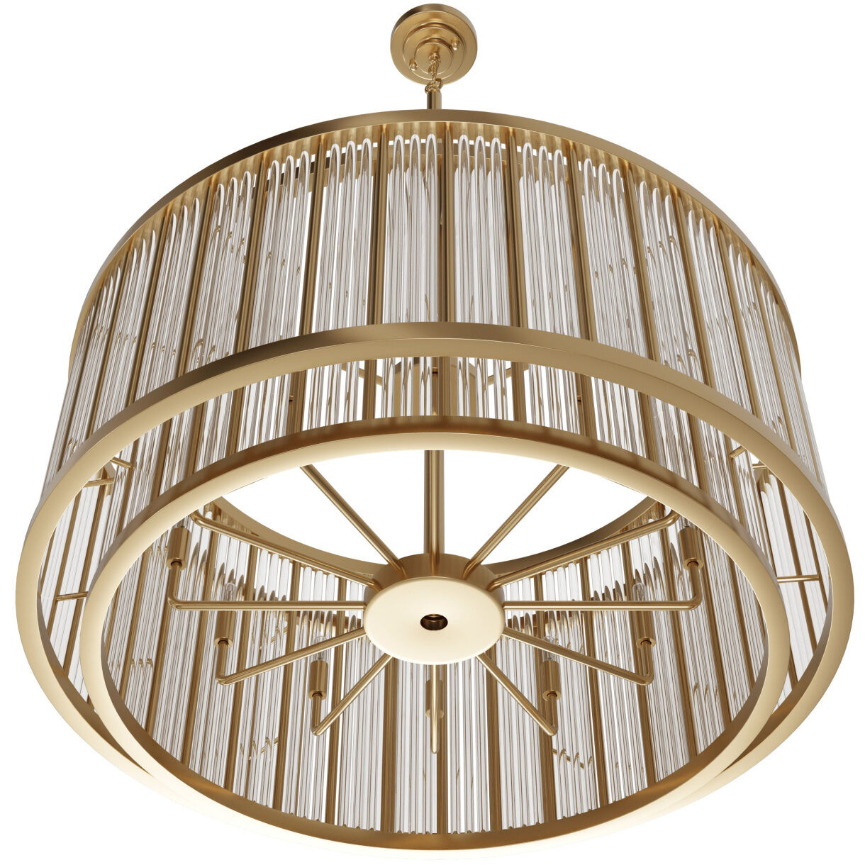 Waldorf 12 Light 31 inch Aged Brass Chandelier Ceiling Light