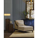Caldwell 60.5 inch 25.00 watt Antique Brass and Clear Floor Lamp Portable Light