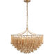 Julie Neill Vacarro LED 30.5 inch Antique Gold Leaf Chandelier Ceiling Light, Medium