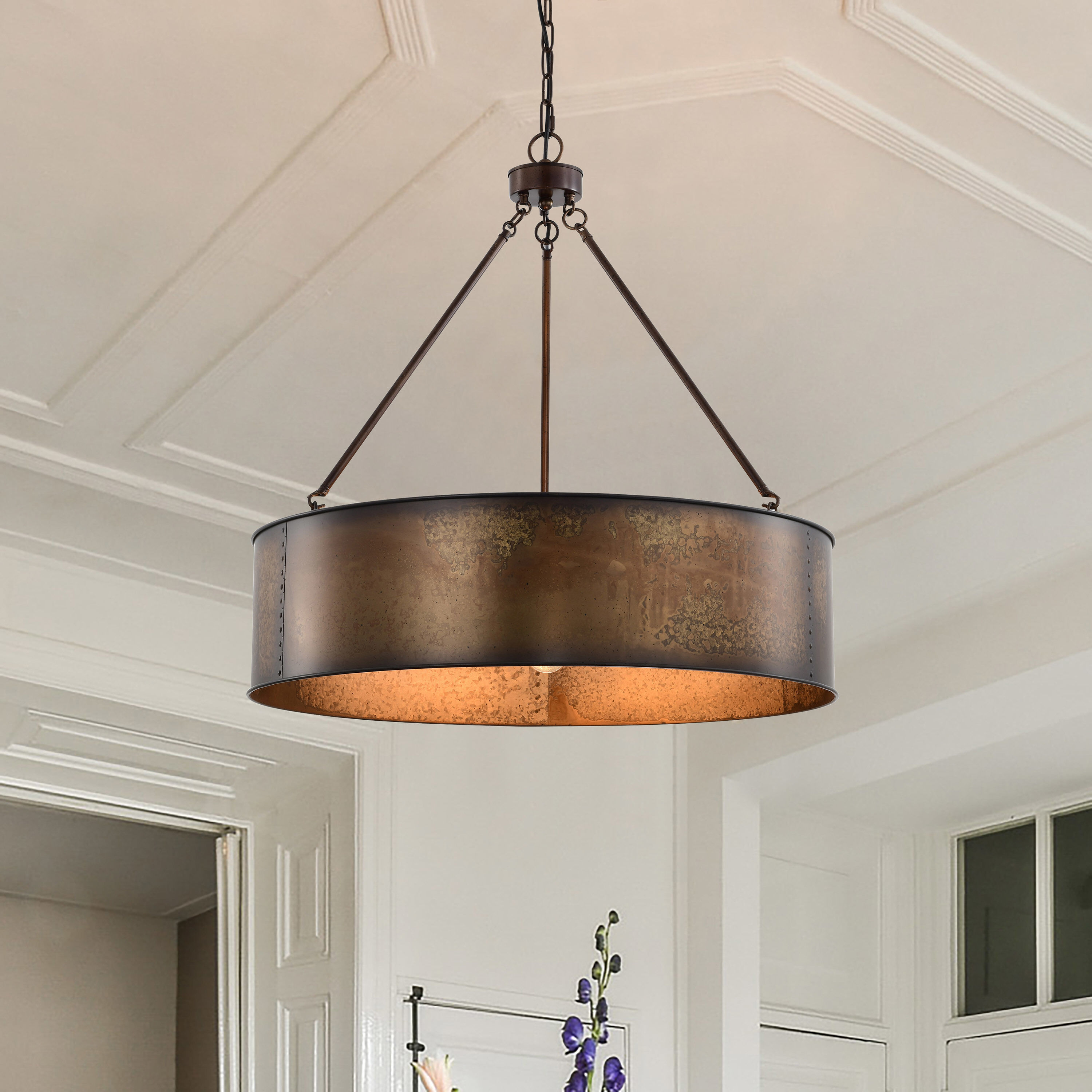 30 inch 2024 drum chandelier