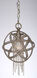 Cascade 1 Light Silver Leaf Mini Pendant Ceiling Light
