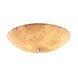 Porcelina 6 Light 24 inch Brushed Nickel Semi-Flush Bowl Ceiling Light in Banana Leaf, Round Bowl, Incandescent