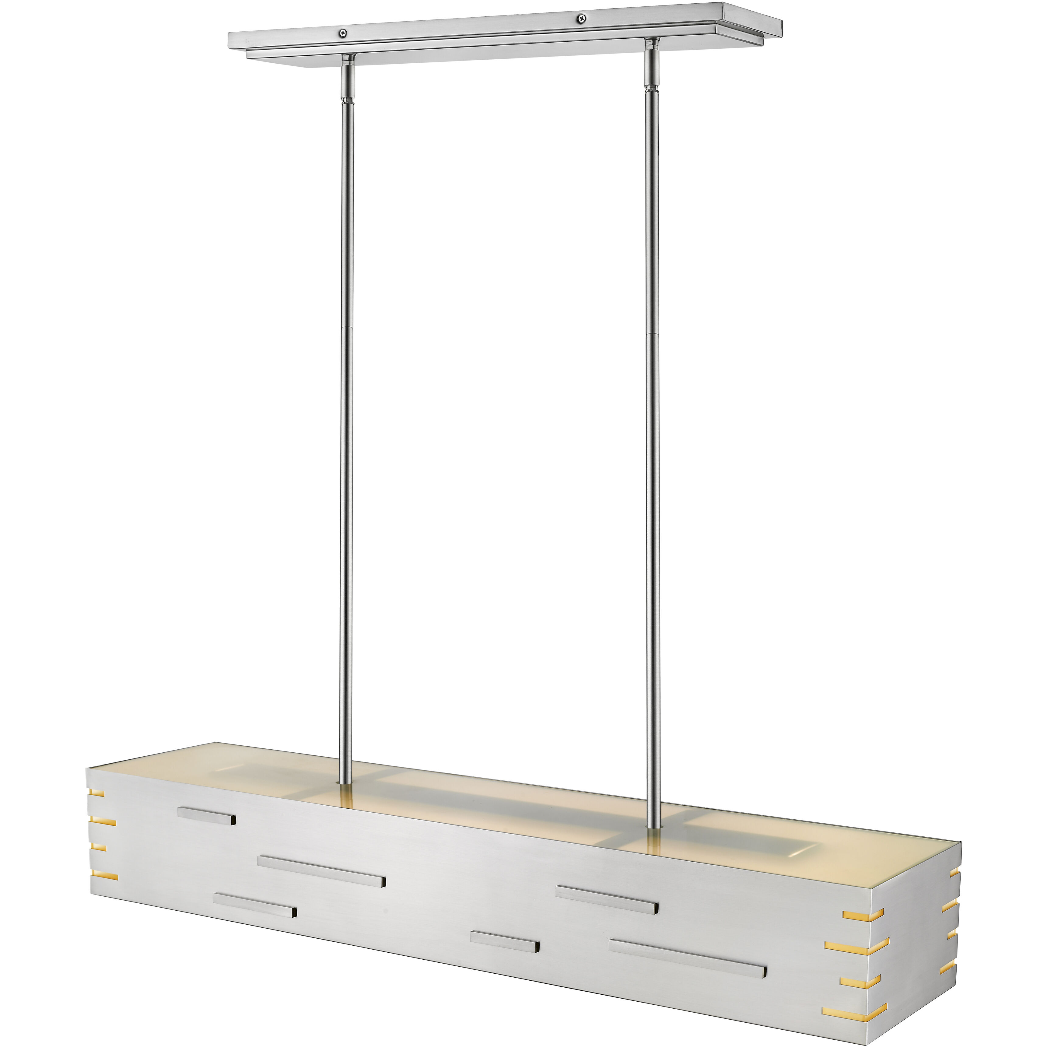 Loek LED 34 inch Brushed Nickel Linear Chandelier Ceiling Light