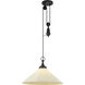 Alora Mood Ellen 1 Light 20 inch Matte Black/White Linen Pendant Ceiling Light