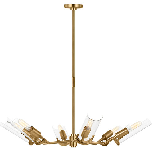 TOB by Thomas O'Brien Mezzo 6 Light 39.5 inch Burnished Brass Chandelier Ceiling Light