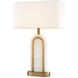 Palladio 26.38 inch Antique Brass and Alabaster Table Lamp Portable Light