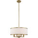 Park Ridge 4 Light 18 inch Antique Brass Pendant Chandelier Ceiling Light