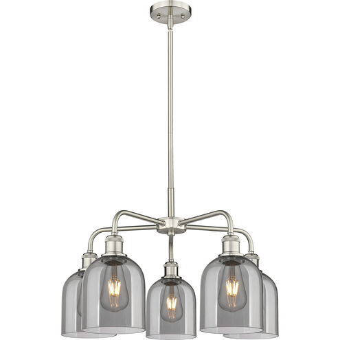 Ballston Bella 5 Light 23.5 inch Satin Nickel Stem Hung Chandelier Ceiling Light