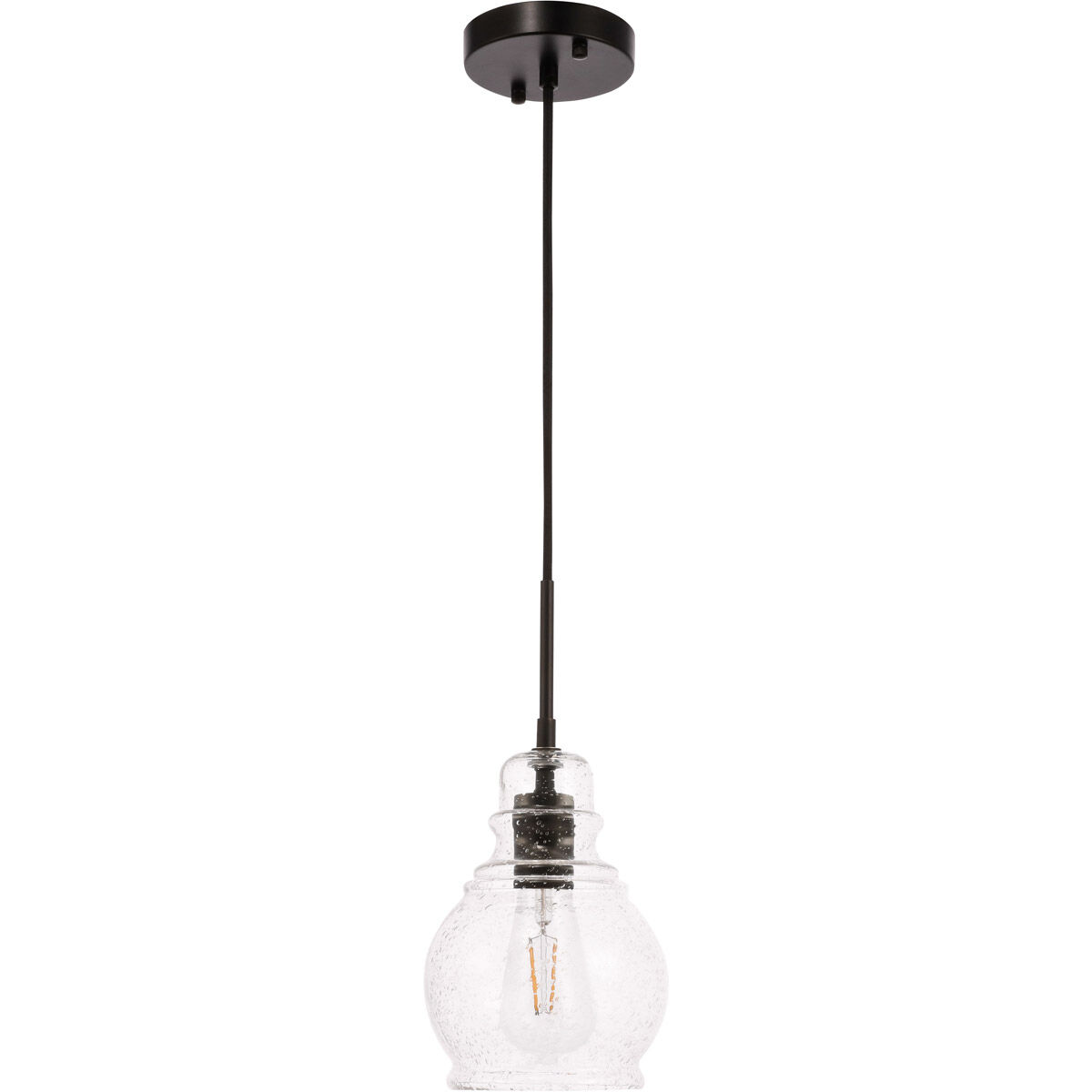 Pierce 1 Light 6 inch Black Pendant Ceiling Light