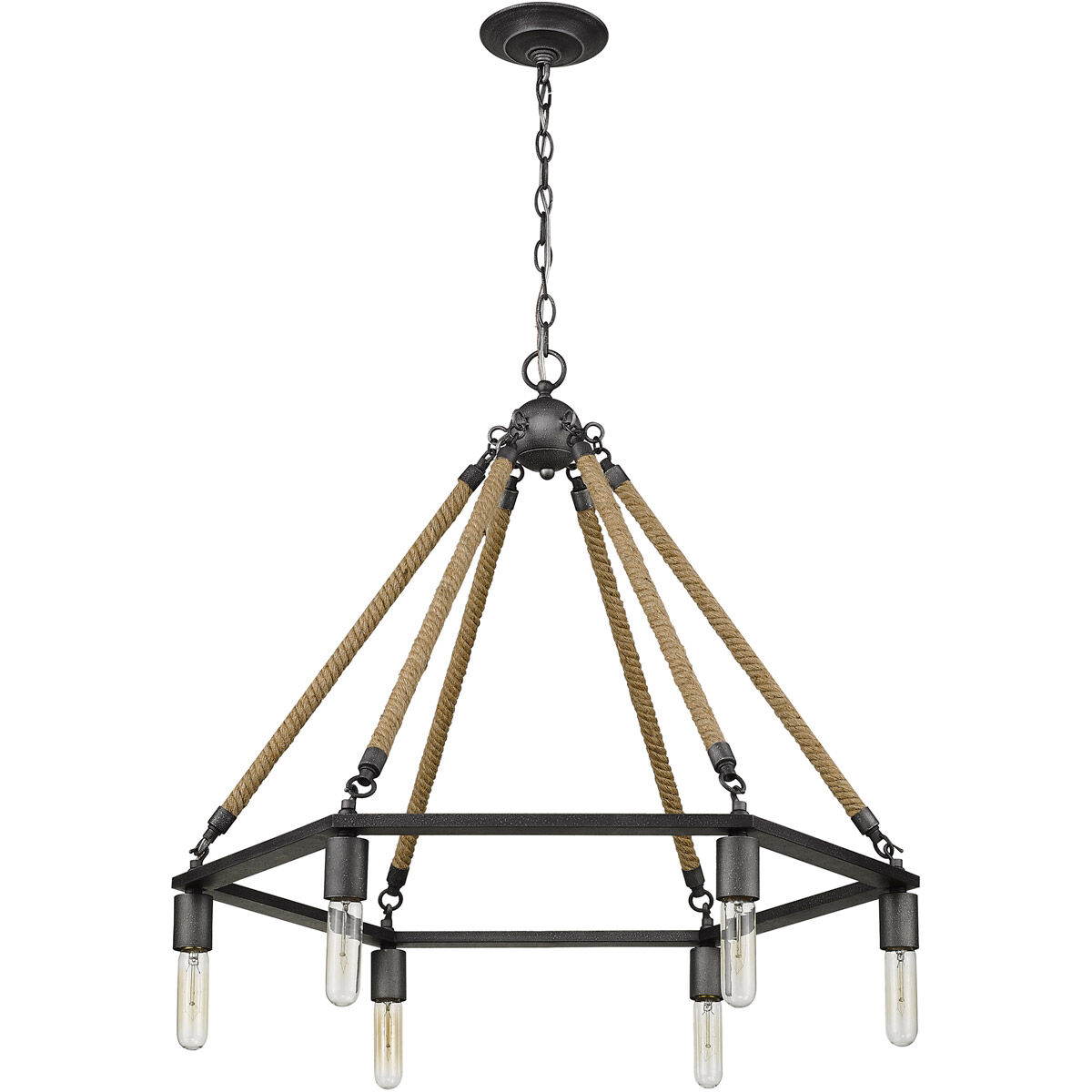 Holden 6 Light 30 inch Antique Gray Chandelier Ceiling Light