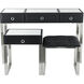 Console 48 X 15.7 X 30.7 inch Black/Silver Table & Stools