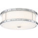 ML LED 16 inch Chrome Flush Mount Ceiling Light