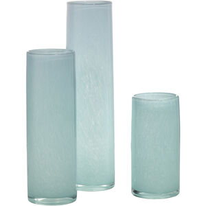 Gwendolyn 16 X 4 inch Vases in Sky Blue Glass, Set of 3
