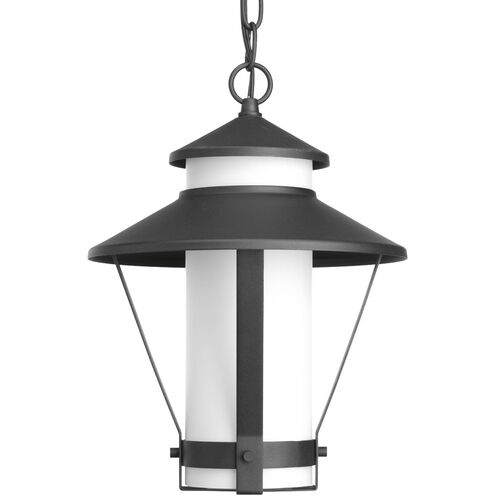Via 1 Light 9.88 inch Black Outdoor Hanging Lantern