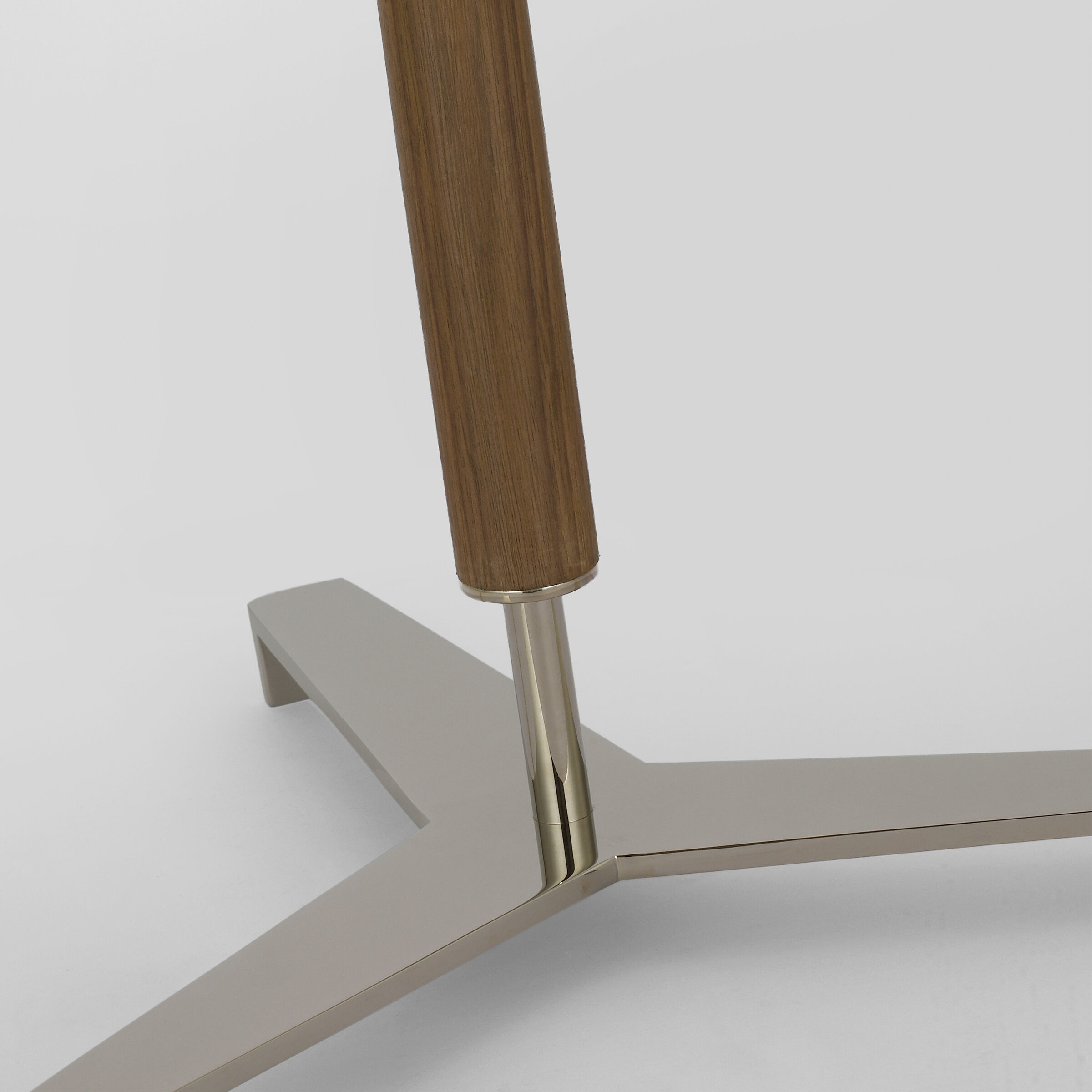 Ray Booth Amaya 28 inch 6.50 watt Polished Nickel and Walnut Table Lamp Portable Light