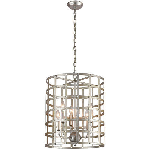 Clintonville 4 Light 18 inch Silver Leaf Chandelier Ceiling Light