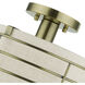 Blanchard 1 Light 12 inch Antique Brass Semi Flush Mount Ceiling Light, Medium
