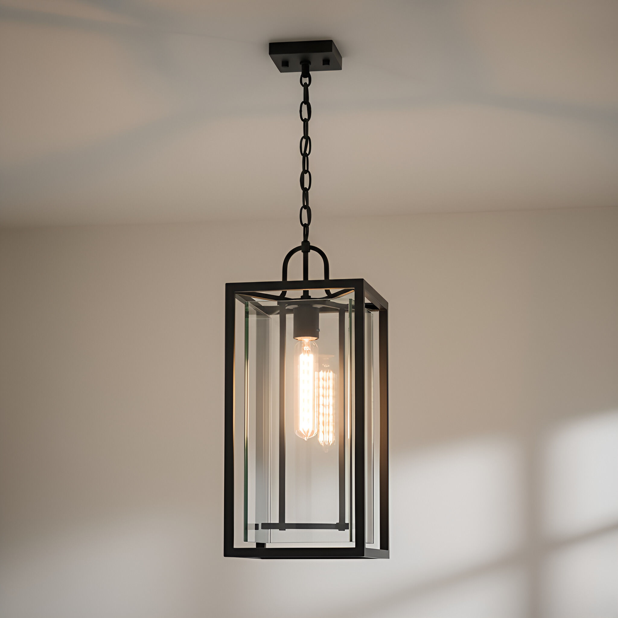 Jayce 1 Light 9 inch Matte Black Outdoor Hanging Lantern