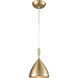 Spun Aluminum 1 Light 7 inch French Brass Multi Pendant Ceiling Light, Configurable