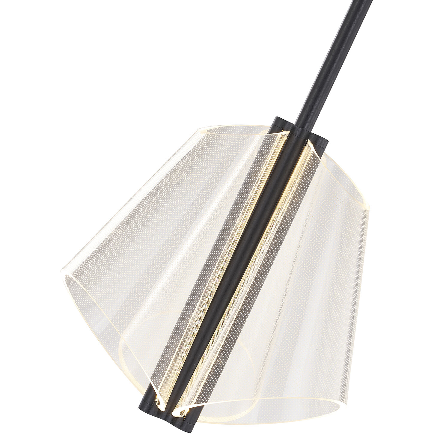 Mulberry Pendant Ceiling Light in Black and Light Guide