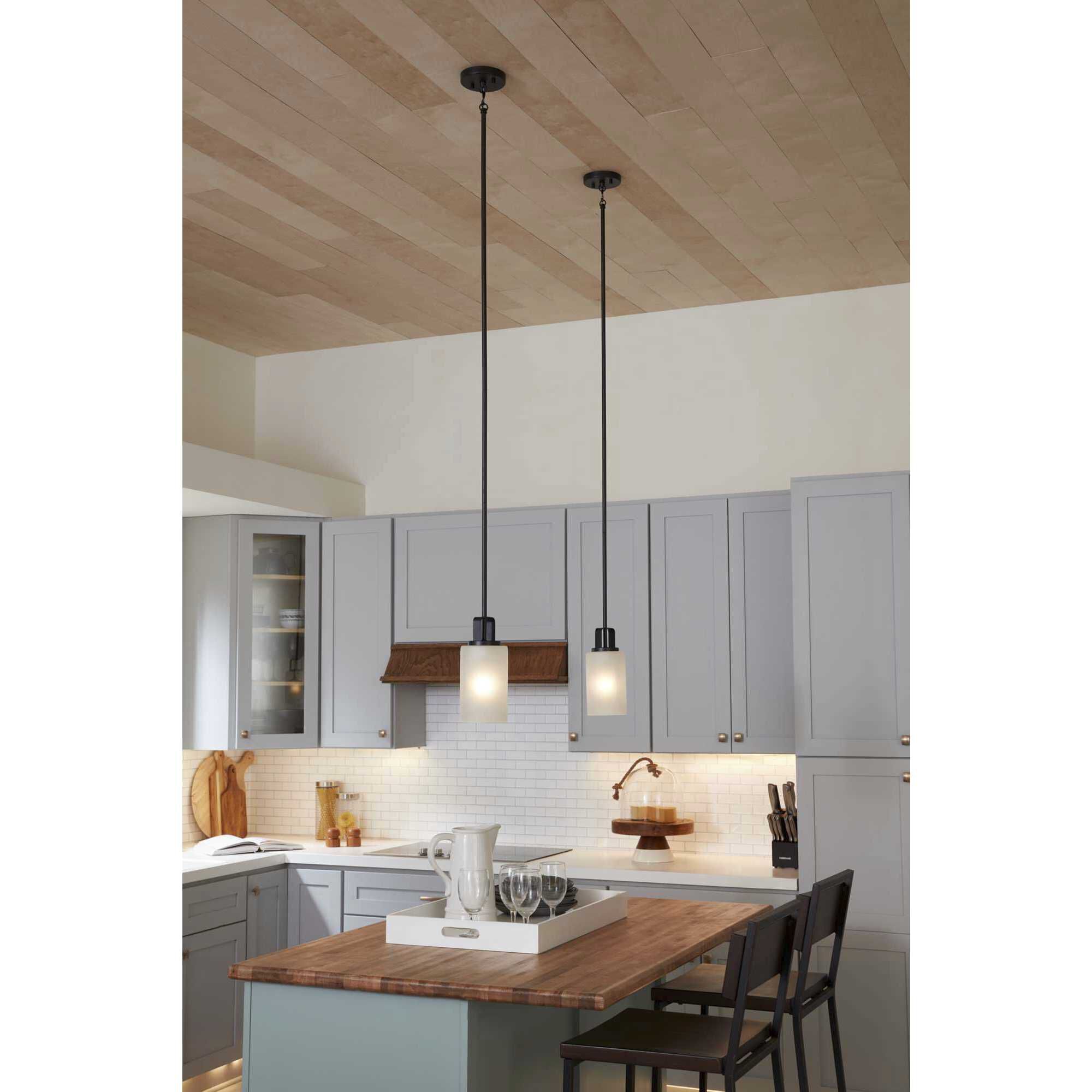 League 1 Light 5 inch Matte Black Mini Pendant Ceiling Light