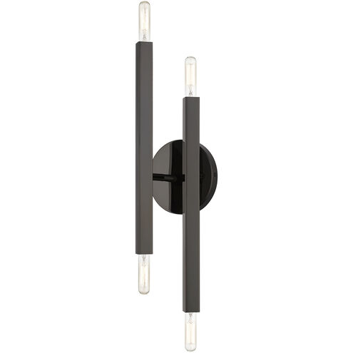 Monaco 4 Light 5.13 inch Black Chrome ADA Wall Sconce Wall Light