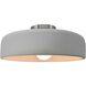 Radiance LED 13 inch Matte White and Brushed Nickel Semi Flush Ceiling Light