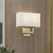 Monroe 2 Light 13 inch Antique Brass ADA ADA Sconce Wall Light
