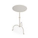 Industrial Chic Founders White Iron 24 X 12 inch Metalworks Accent Table, Pedestal