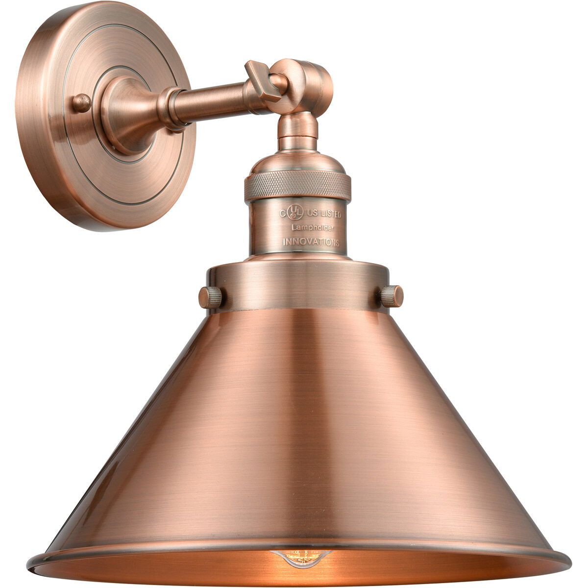 Franklin Restoration Briarcliff LED 10 inch Antique Copper Semi-Flush Mount Ceiling Light, Franklin Restoration