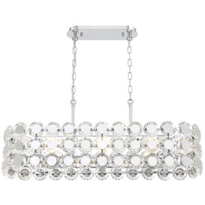 Perrene Linear Chandelier Ceiling Light in Chrome