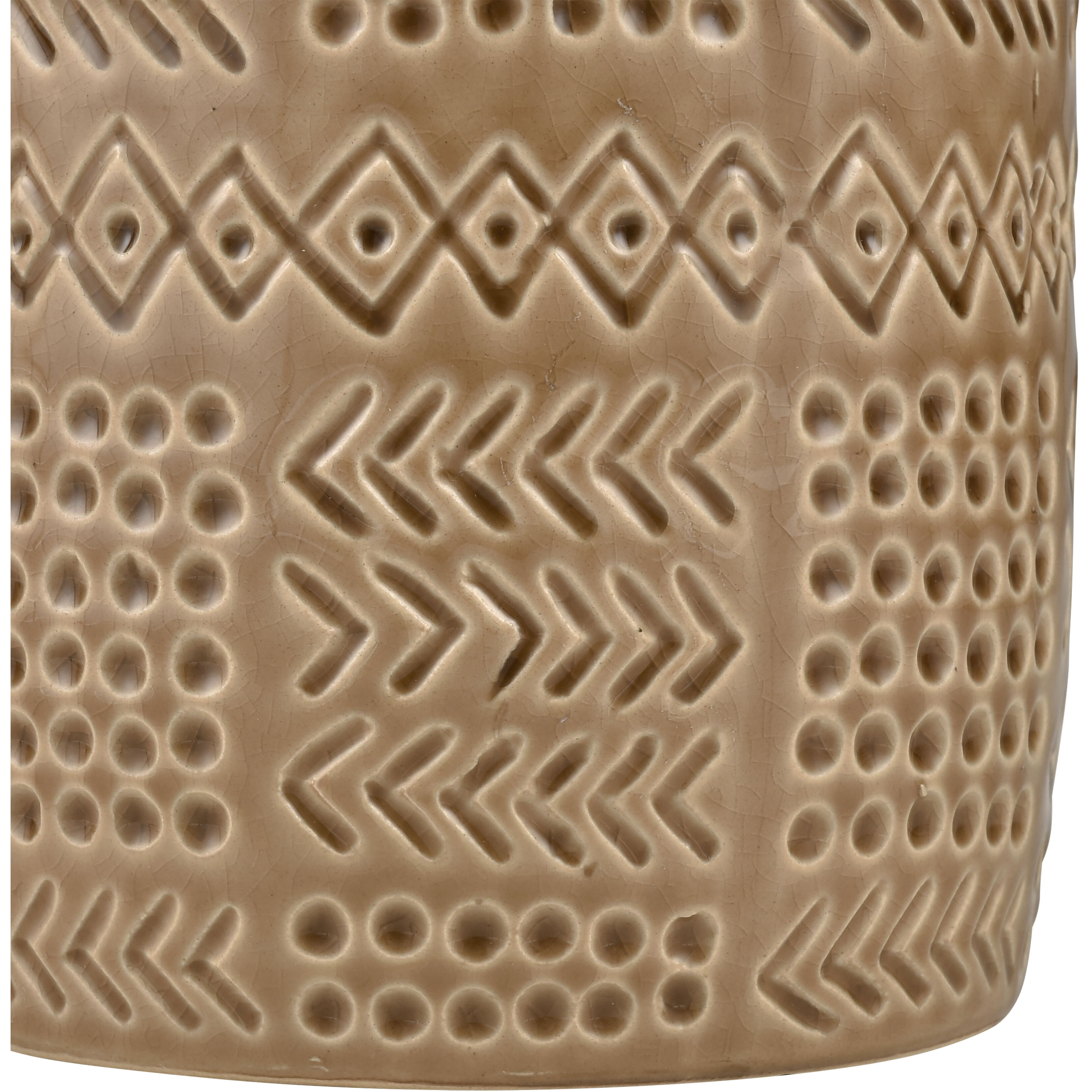 Graham 17 X 5.5 inch Vase in Tan