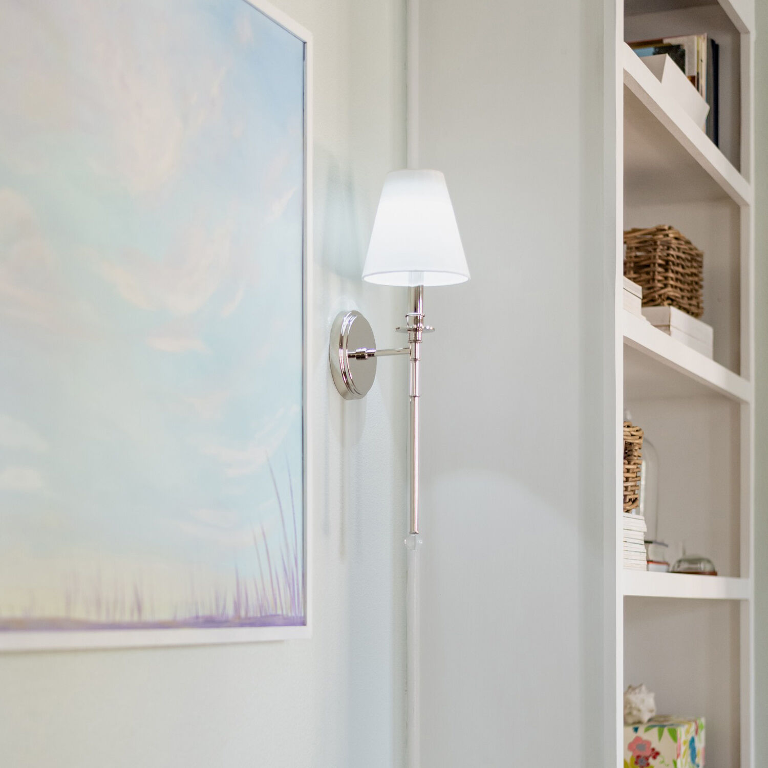 Riverdale Sconce Wall Light in Polished Nickel