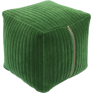 Arianna 16 inch Grass Green Pouf, Cube