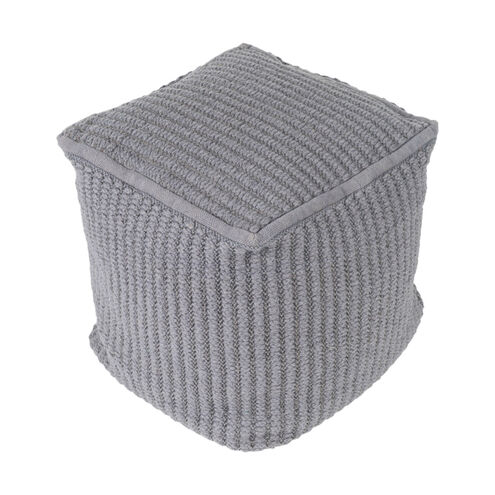 Stafford 16 inch Medium Gray Pouf