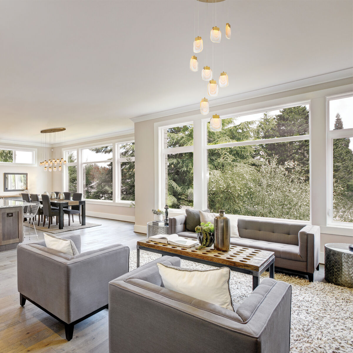 Paget LED 20 inch Chrome Chandelier Ceiling Light