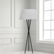 Gabriela 61.5 inch 150.00 watt Matte Black with White Decorative Floor Lamp Portable Light
