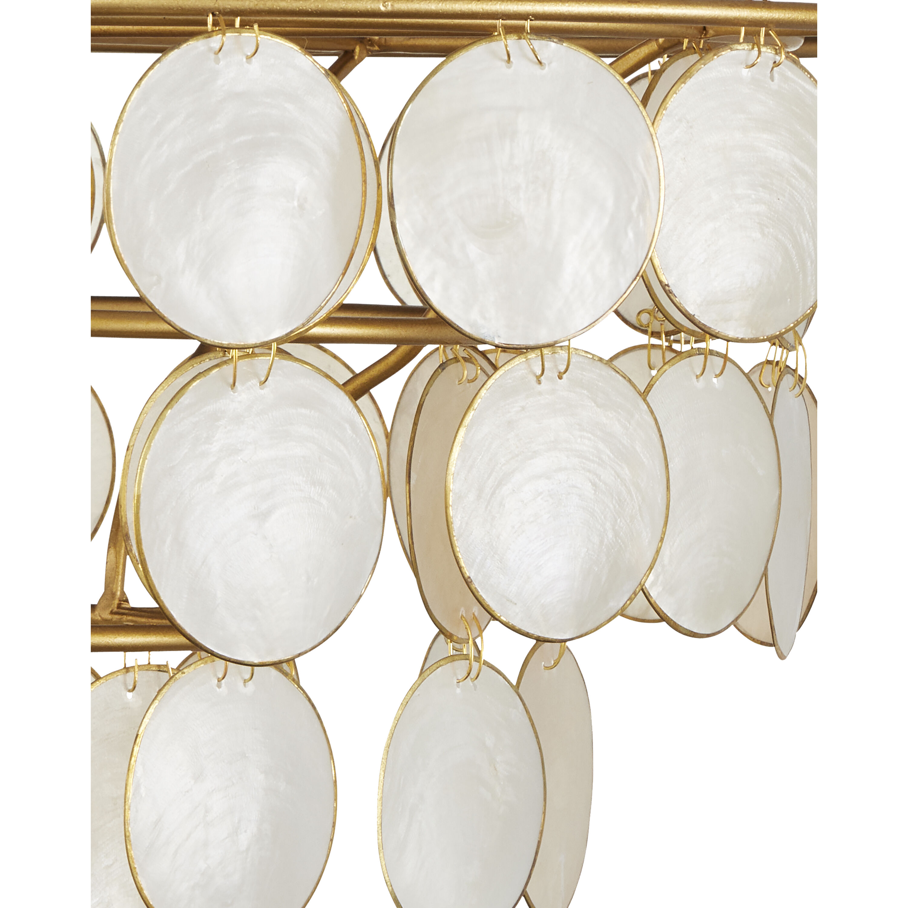 Bon Vivant 1 Light 20 inch Natural and Gold Semi-Flush Mount Ceiling Light, Small