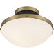 Xander 1 Light 12.25 inch Vibrant Gold Flush Ceiling Light in Vibrant Gold and Matte Black