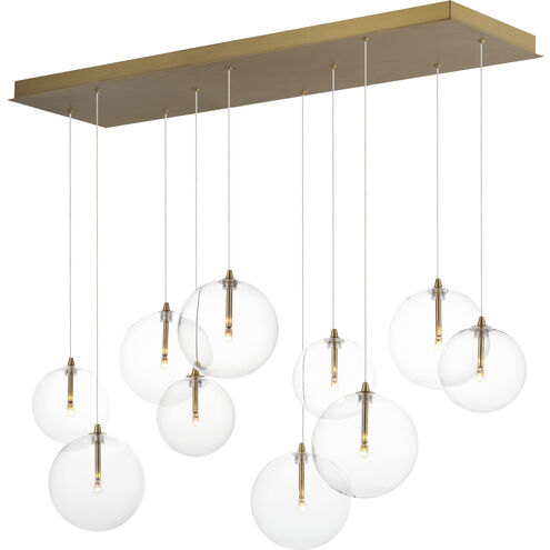 Global LED 41.75 inch Natural Aged Brass Multi-Light Pendant Ceiling Light