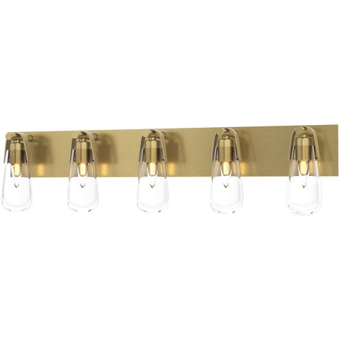 Eos 5 Light 36.5 inch Modern Brass Bath Sconce Wall Light