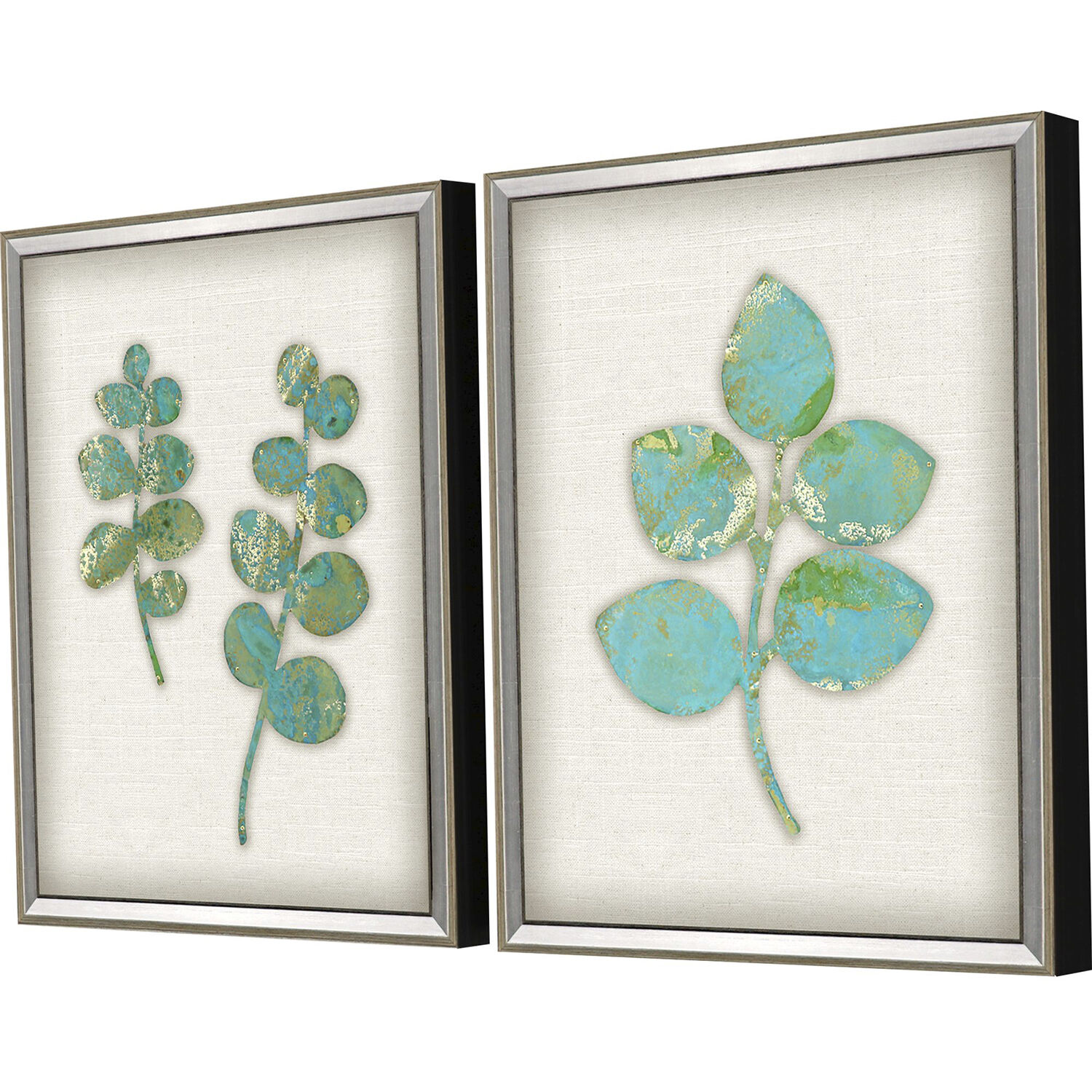 Botanical 22866 Green and Metallic Framed Art, The Studio