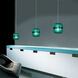 Envisage VI 1 Light 8 inch Satin Nickel Mini Pendant Ceiling Light in Envisage Teal