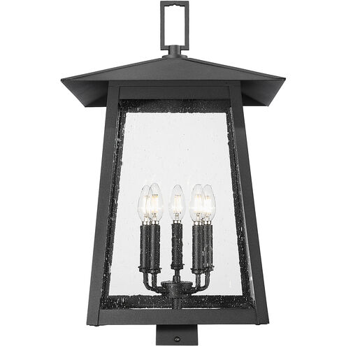 Rainer 5 Light 26 inch Black Outdoor Post Mounted Fixture in G9