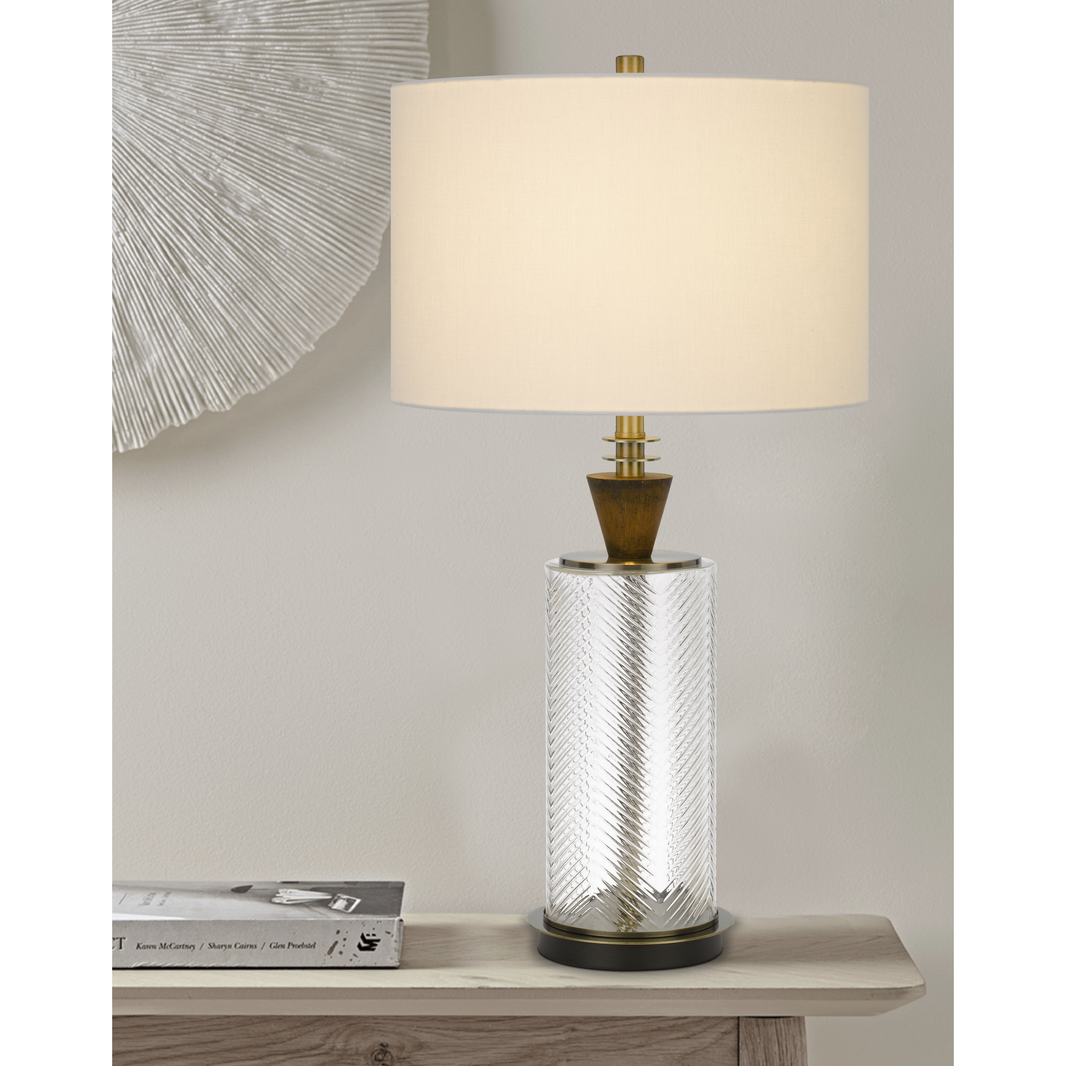 Sherwood 30 inch 150.00 watt Glass/Dark Bronze Table Lamp Portable Light
