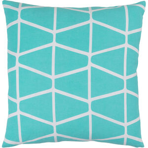 Somerset 22 X 22 inch Mint and White Throw Pillow