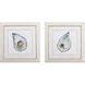 Waterside Blue and Teal and Green and Metallic Framed Art