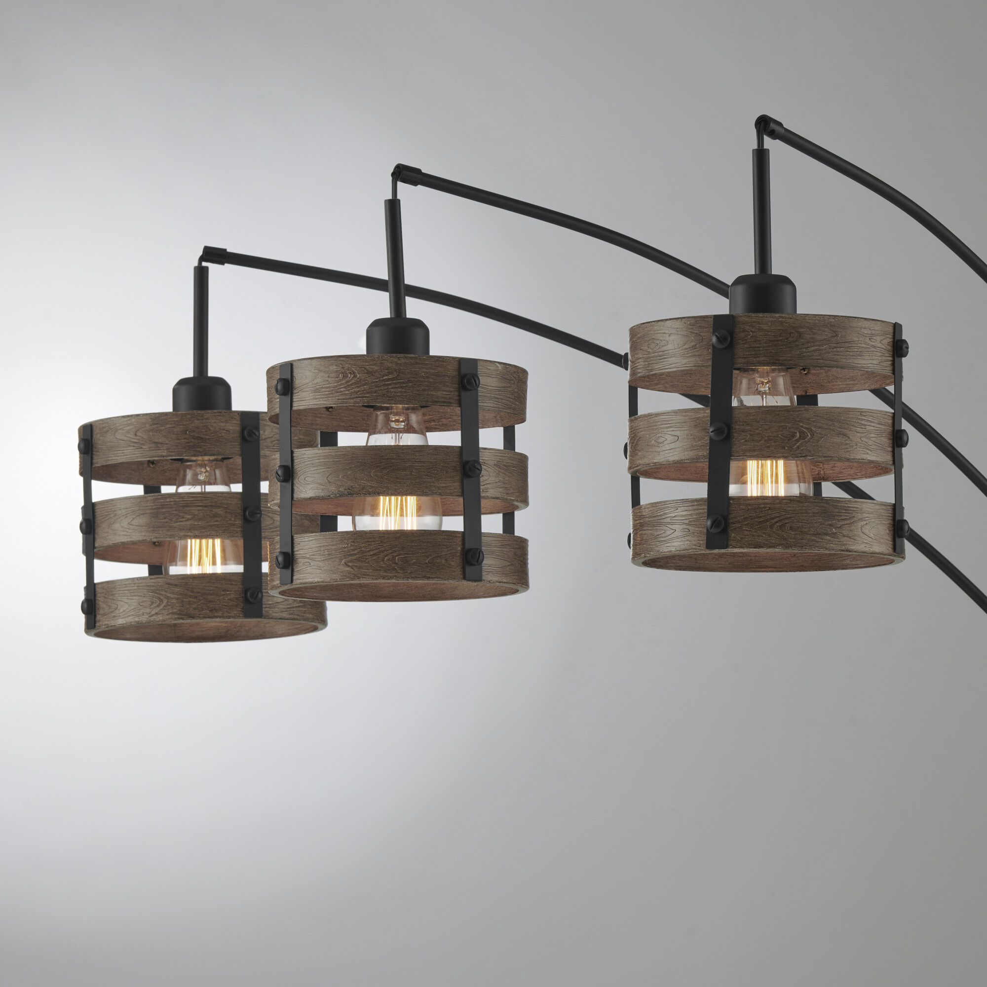 Balta 88 inch 60.00 watt Brown Wood Arc Lamp Portable Light