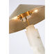 Kelly Wearstler Lemaire 28 inch 6.5 watt Alabaster Table Lamp Portable Light, Large