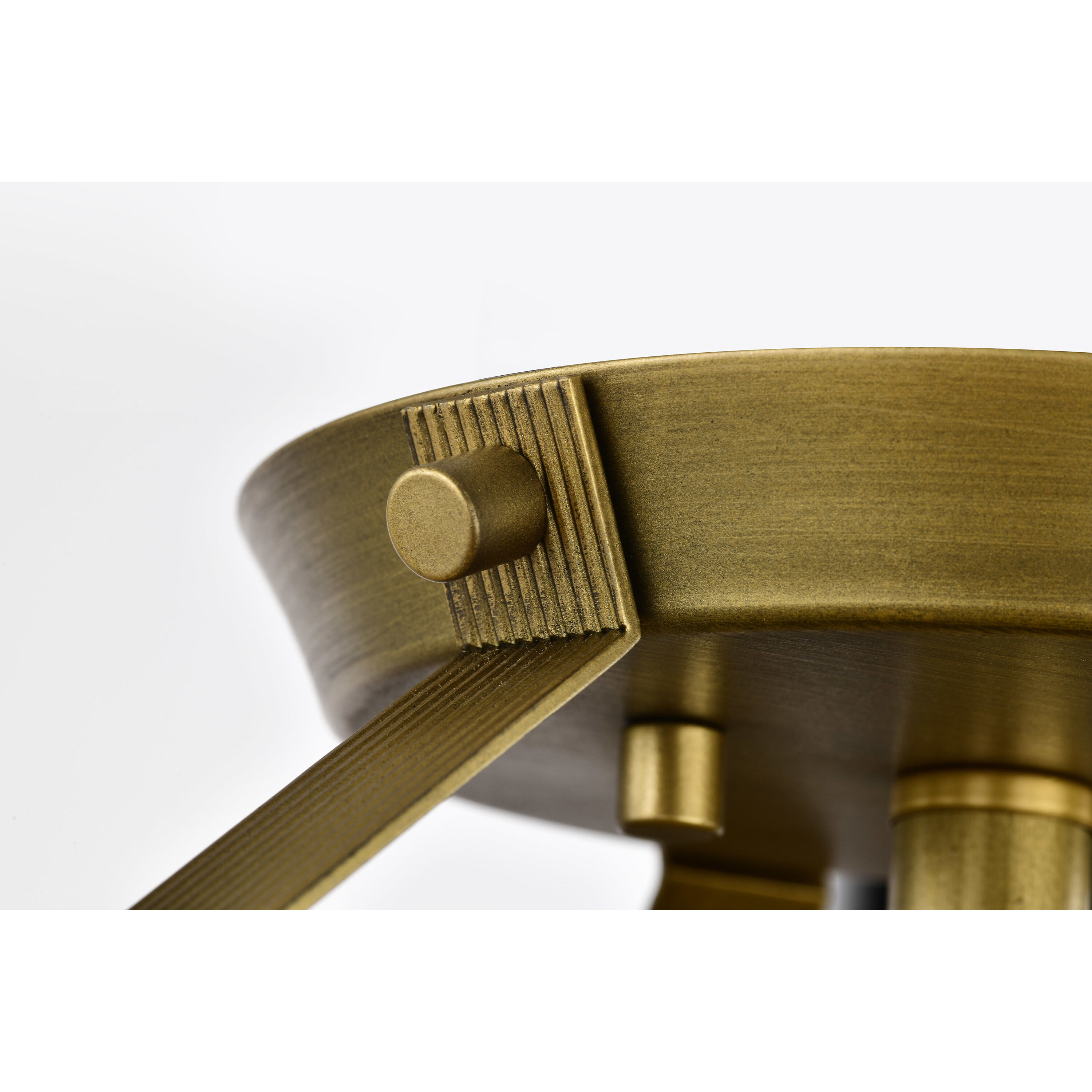 Rowen 4 Light 18.5 inch Natural Brass Semi Flush Mount Ceiling Light